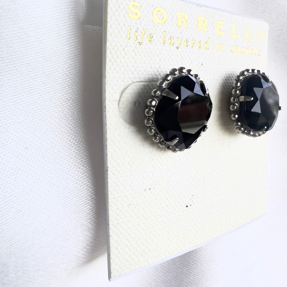 Sorrelli Black Stud Earrings